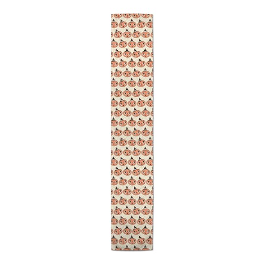 72" Retro Pumpkin Poly Twill Table Runner